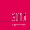 Happy new year 2015 paper postcard. Royalty Free Stock Photo