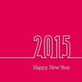 Happy new year 2015 paper postcard.