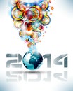 2014 Happy new year Party background Royalty Free Stock Photo