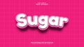 Sugar Text Effect, Editable Text Effect Royalty Free Stock Photo
