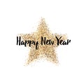 Happy new year postcard decoration with confetti