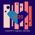 2020 Happy new year. prosperous joyous, love and success