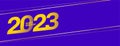 2023 happy new year purple celebration banner vector design