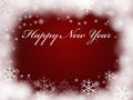 Happy New Year in red Royalty Free Stock Photo
