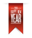 happy new year red banner 2016 sign Royalty Free Stock Photo