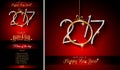 2017 Happy New Year Restaurant Menu Template Background Royalty Free Stock Photo