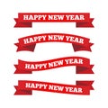 Happy new year ribbons Royalty Free Stock Photo