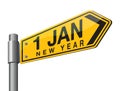 Happy New Year 2017 road sign