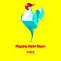 Happy new year rooster origami