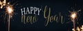 HAPPY NEW YEAR 2022 New Year`s Eve Holiday Event Party Silvester background panorama banner - Fireworks and Typography on dark