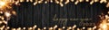 HAPPY NEW YEAR 2023, New Year`s Eve, Silvester background banner panorama long- sparklers and boheh lights on rustic wooden Royalty Free Stock Photo