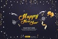 Happy New Year Sale Banner Cover Vector Template Design