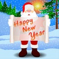 Happy New Year 2023 - Santa Claus - Card - Gifts Royalty Free Stock Photo