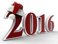 Happy New year 2016 - santa hat Royalty Free Stock Photo