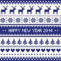 Happy New Year 2014 - scandynavian christmas pattern