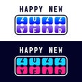 Happy new year with 2022 scoreboard countdown. concept of flipboard numerical, celebrate 2022 calendar template. flat style trend Royalty Free Stock Photo