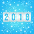 2018 Happy New Year scoreboard vector illustration. Royalty Free Stock Photo