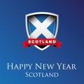 Happy new year Scotland vector