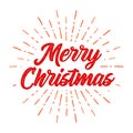 Merry Christmas calligraphic lettering vector design. Text holidays for poster or banner. Royalty Free Stock Photo