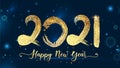 2021 Happy new year script text hand lettering. Design template Celebration typography poster, banner, greeting card f Royalty Free Stock Photo