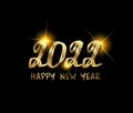 2022 Happy New year script text hand lettering. Design template Celebration typography poster, banner or greeting card Royalty Free Stock Photo