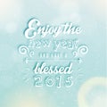Happy New Year 2015 Season Greetings Royalty Free Stock Photo