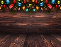 2017 Happy New Year seasonal background with Christmas baubles