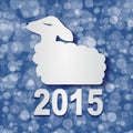 Happy New Year Sheep 2015 design card vector Royalty Free Stock Photo