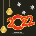 2022 A Happy New Year sign, congrats concept.