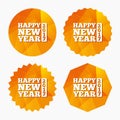 Happy new year 2017 sign icon. Christmas symbol. Royalty Free Stock Photo