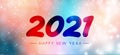 2021 happy new year sign on misted glass Royalty Free Stock Photo