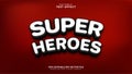 Super Heroes Text Effect, Editable Text Effect Royalty Free Stock Photo