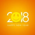 Happy new year 2018 smile poster Royalty Free Stock Photo