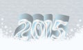 Happy new 2015 year snow card Royalty Free Stock Photo