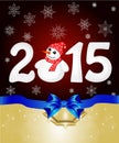 Happy New Year 2015 From Snow Royalty Free Stock Photo