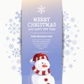 Happy New Year Snowman Design Template