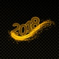 Happy New year soft easy to add swoosh wave design element