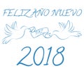 Happy New Year 2018 in Spanish