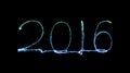 Happy new year 2016 (Sparkle firework) Royalty Free Stock Photo