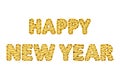 Happy New Year Striped tiger text. Symbol of 2022 Royalty Free Stock Photo
