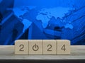 Happy new year 2024 success concept, Elements of this image furnished by NASA Royalty Free Stock Photo