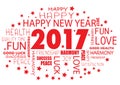 Happy New year 2017 , tag cloud Royalty Free Stock Photo