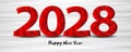 2028 Happy new year template, 2028 year Celebration Logo Vector On white Background, 2028 polygon Number, Logotype Number, New