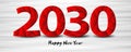 2030 Happy new year template, 2030 year Celebration Logo Vector On white Background, 2030 polygon Number, Logotype Number, New