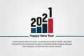 2021 Happy new year text on chart graphic concept. Design template Celebration typography poster, banner or greeting card. Vector Royalty Free Stock Photo