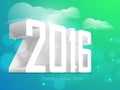 Happy new year 2016 text design