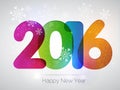 Happy new year 2016 text design Royalty Free Stock Photo