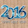 Happy New Year 2016 Text Design Royalty Free Stock Photo