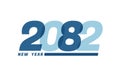 Happy New Year 2082. Happy New Year 2082 text design for Brochure design, card, banner Royalty Free Stock Photo