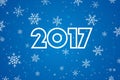 Happy New Year 2017. Text Design. Flat Vector Illustration. Royalty Free Stock Photo